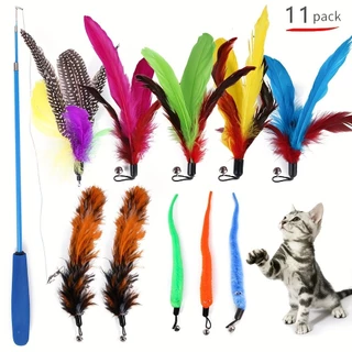 111pc Novo Estilo de Pena de Sino de Vara de Pesca Retráctil de Pena de Sino de Vara de Pesca Retráctil de Pena de Gato de Pena de Gato de Pena de Gato de Pena