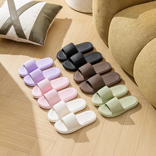 Chinelos De Banho Femininos De Cor Pura EVA Soft Antiderrapante 4 Cores Tamanho 36-41