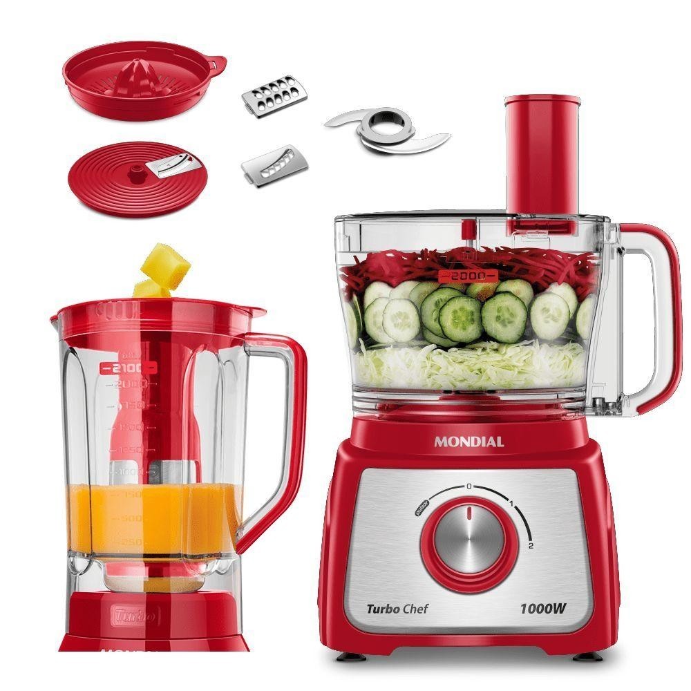 Multiprocessador Turbo Chef 7 Em 1 Mondial Mpn-01-Re Mpn-01-