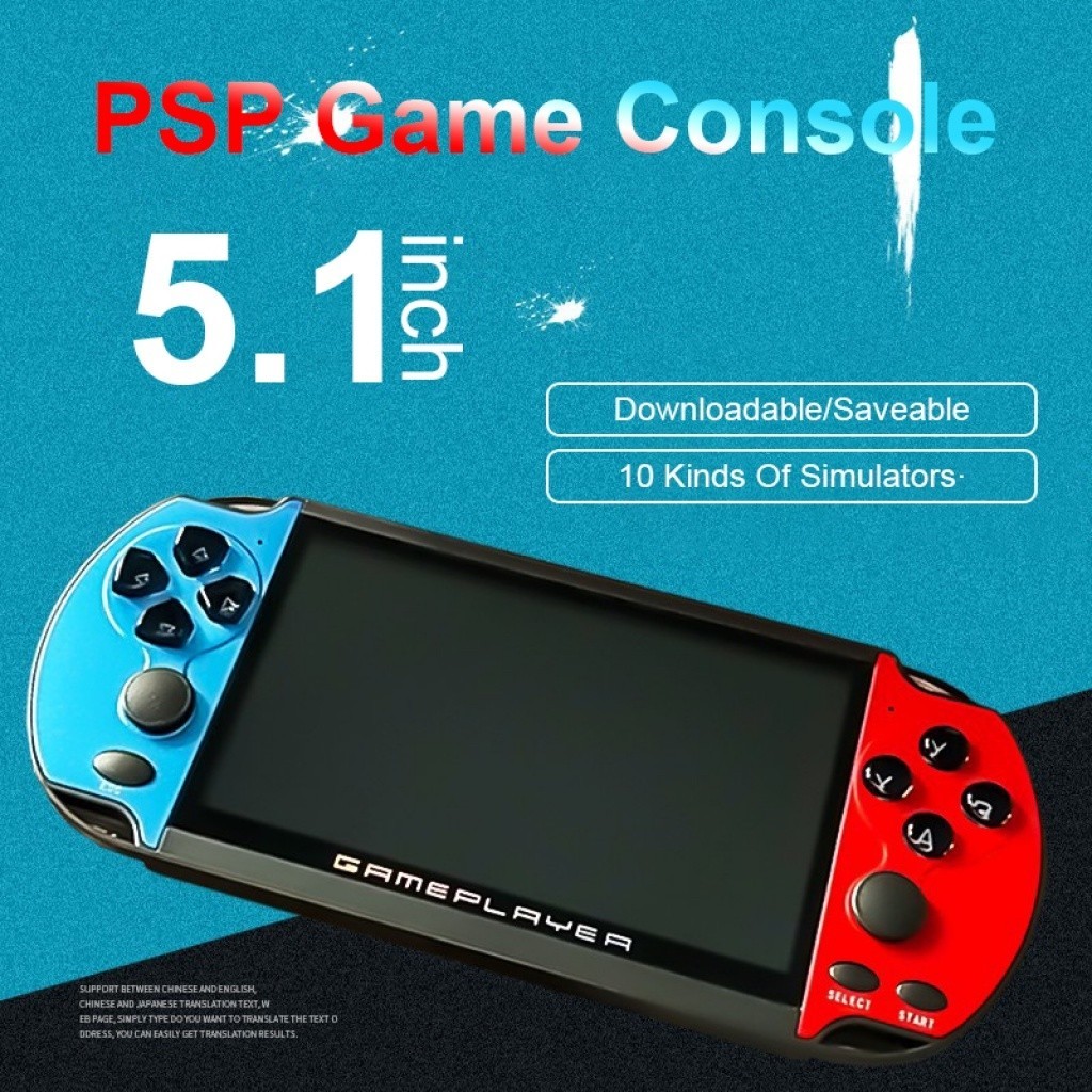Psp X12/X7 Plus Video Game Console Portátil GBA SFC Handheld Game Player 5.1 Polegada HD Retro Joystick