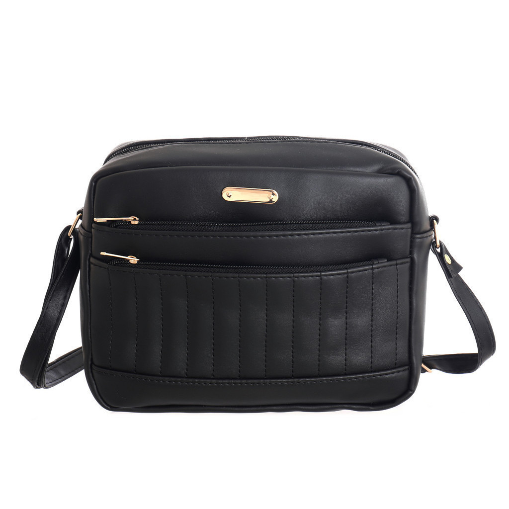 bolsa transversal feminina simples em ziper fechado