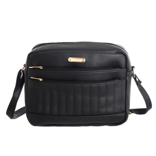 bolsa transversal feminina simples em ziper fechado