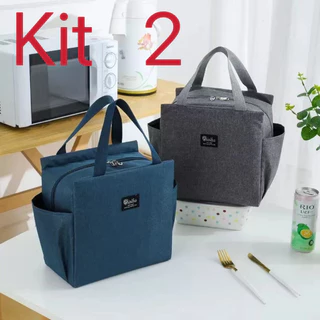 Kit 2 Bolsa Térmica Feminina Grande para Lancheiras e Passeios em Oferta na Shopee