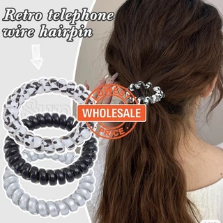 [Wholesale Price] Korean Cordas De Cabelo De Fio Telefônico-Círculo Menina-Sem Traço-Elásticos Rabos De Pônei Gravatas-Acessórios Vestir