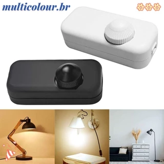MULTICOLOUR Interruptor De Lâmpada Com Regulação De Fluxo Luminoso Shell , Em Linha De Plástico Embutido ON/Knob Rotary Control Dimmer Para De Mesa , Luzes Pendentes , Quarto