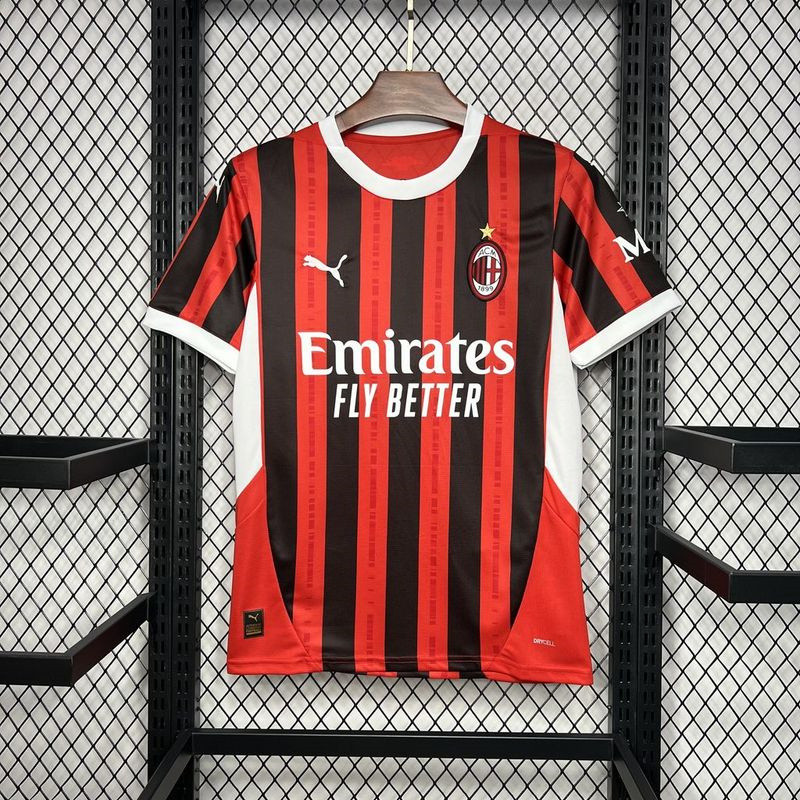Nova camisa de futebol 24-25 AM AC Milan camisa esportiva masculina ...