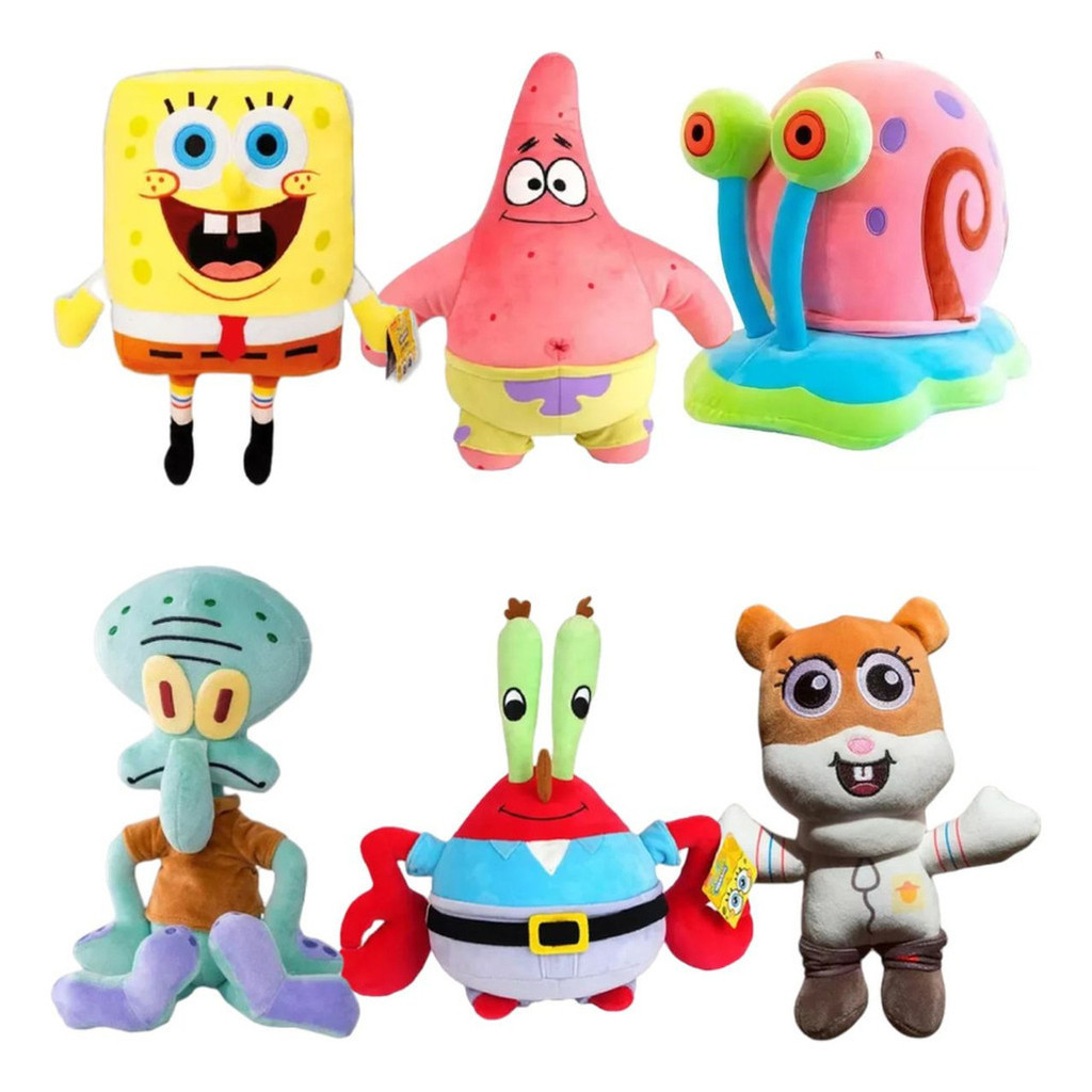 Kit Pel cias Turma Do Bob Esponja 6 Personagens Shopee Brasil