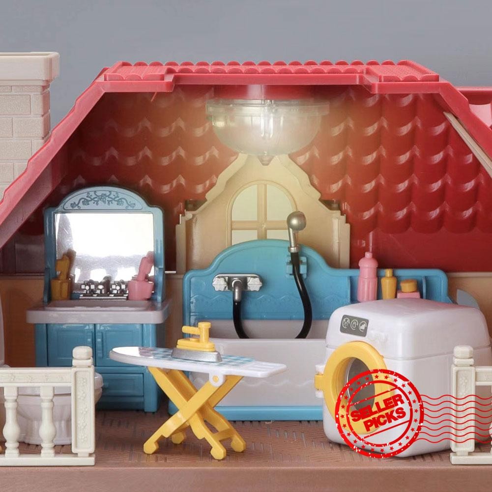 Sylvanian Families Toy House Girls Play Simulation Furniture 1/12 Brinquedos Miniatura K6j2