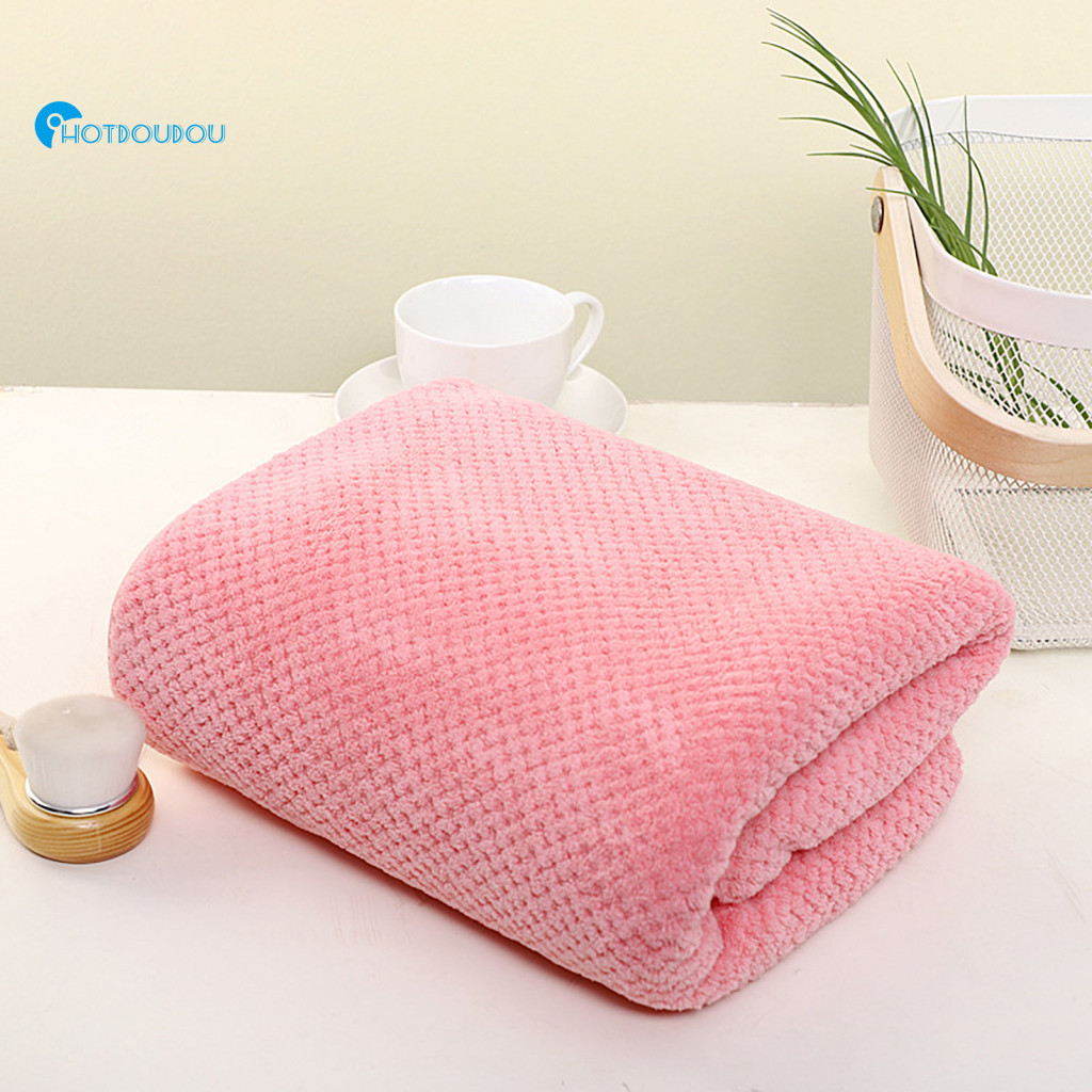Coral Velvet Towel Bath Soft and Absorbent Fleece Beach Quick Dry
