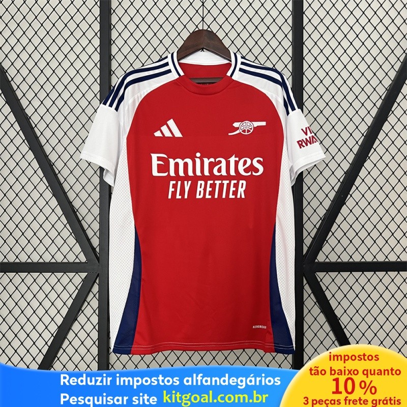 Camisa esportiva vermelha 24 /25 A-L Arsenal Home Homens camisa esportiva vermelha BA31