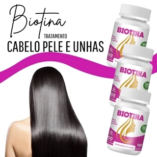 Kit 3 Biotina   Genature Firmeza Crescimento Saúde Cabelos Unhas Pele Envio Imediato em Oferta na Shopee