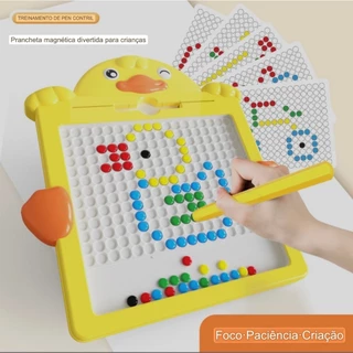 Tábua de Desenho Magnético Colorida para Crianças com Folhetos Criativos: Brinquedo Educacional, Estimulante e Interativ