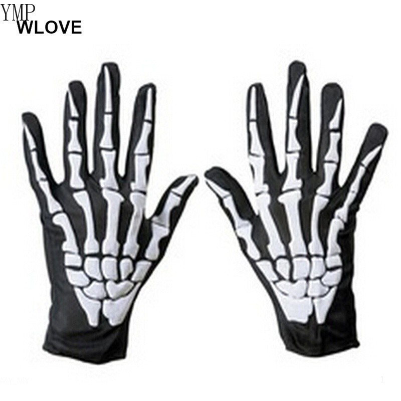 Calcetines Y Guantes De Esqueleto 3D Para Halloween – Juego De Disfraz Con Estampado Sangriento (Talla Elástica)