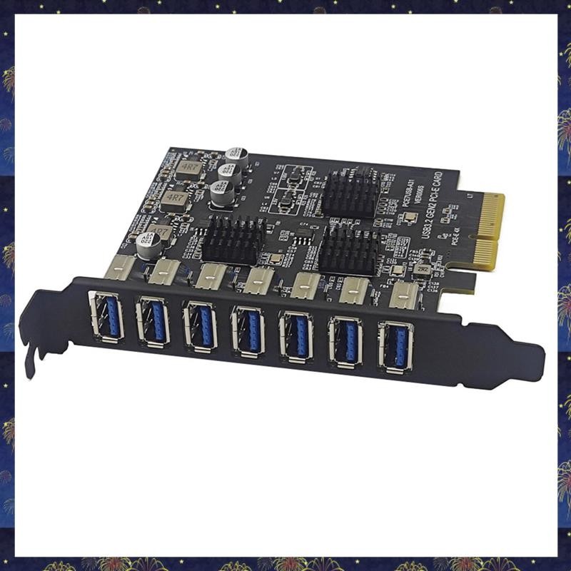 PCIe To USB 3.2 Gen 2 Card, 20 Gbps Bandwidth, 3 USB Type A And 2 USB