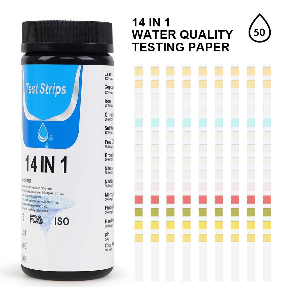 14 in 1 Drinking Water Test Kit Strips Home Tap Water Quality Test ...
