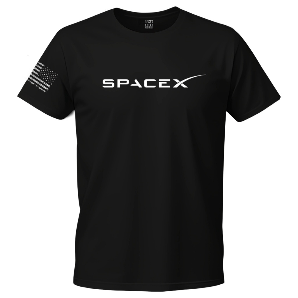 Camiseta Reset Masculino Spacex 100% Algodão Premium