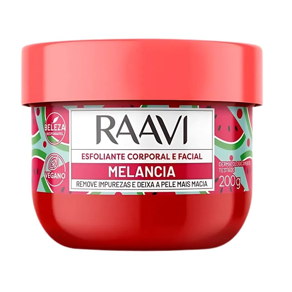 Imagem do produto Esfoliante Corporal E Facial Melancia Raavi 200g