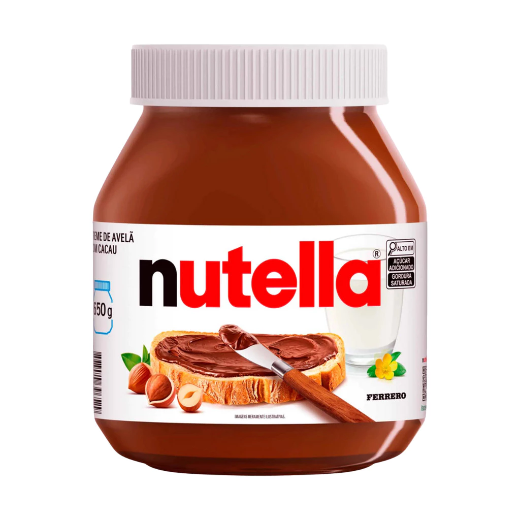 Nutella Creme De Avelã Com Cacau Pote Grande 650g Chocolate Cremoso Saboroso