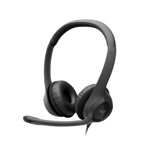 Fone De Ouvido Headset Logitech H390 Usb Áudio Digital Em Couro Preto em Oferta na Shopee