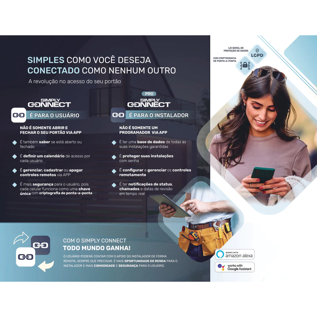 Motor Portão Deslizante Wifi APP 600kg Dz Nano Turbo 3,5m Cremalheira Rossi