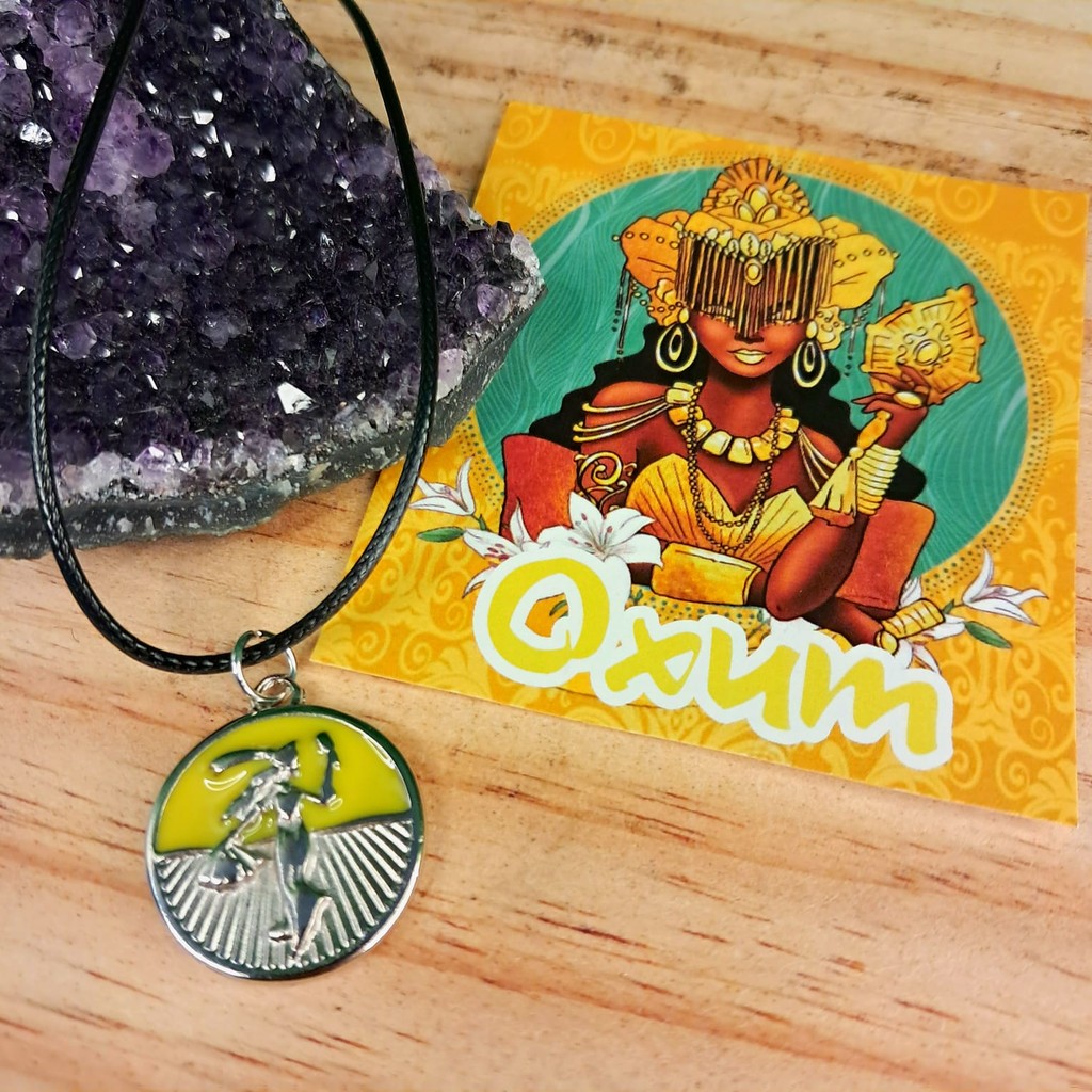 COLAR ORIXÁ OXUM COM MEDALHA PRATA RESINADA | Shopee Brasil