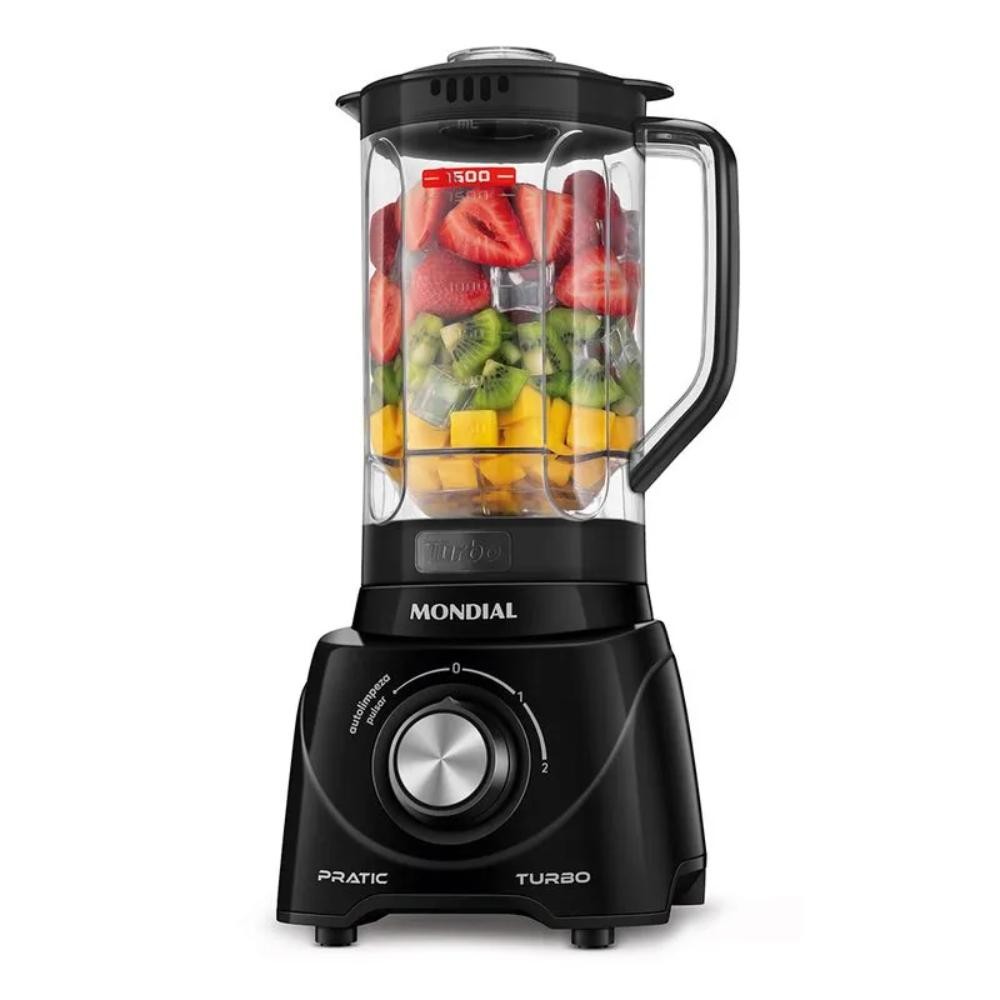 Liquidificador Mondial Pratic Turbo 2 Velocidades + Pulsar 2,2L 550W ...