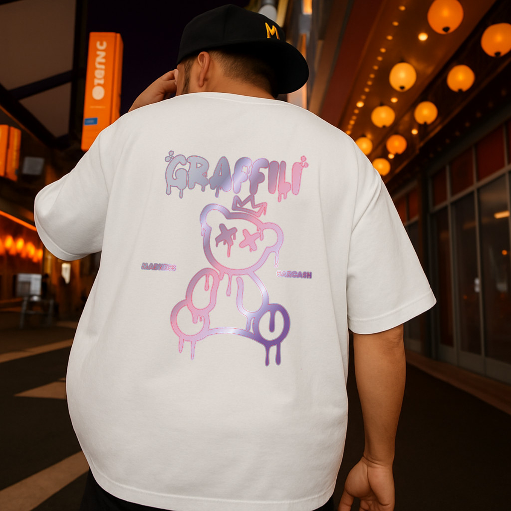 Camiseta Masculina Oversized Streetwaer Graffili