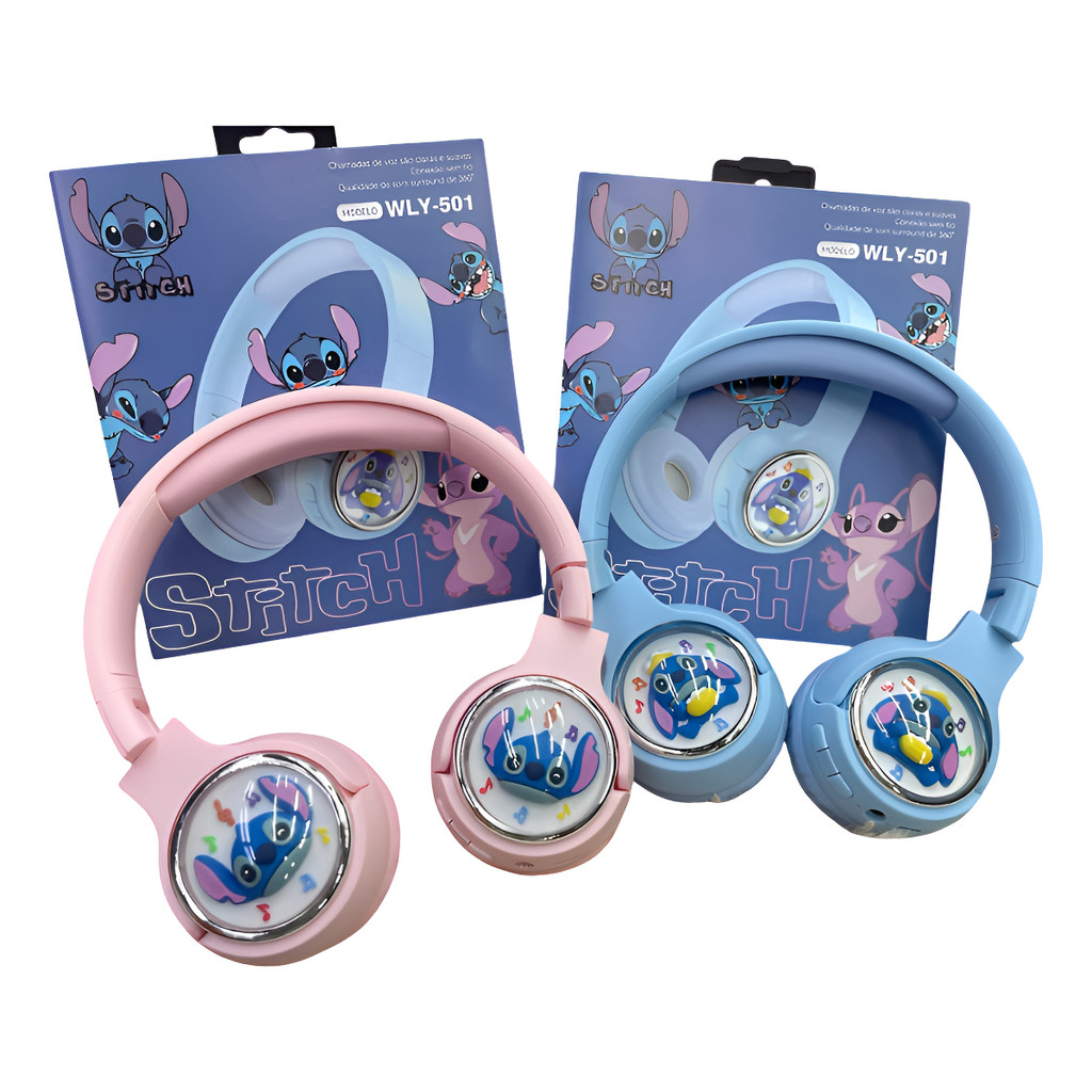 Fone De Ouvido Sem Fio Stitch Bluetooth Headphone Infantil | Shopee Brasil