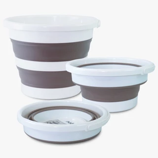 Balde Retrátil Dobrável 12 Litros Silicone Original Multiuso Portátil