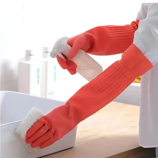 Luvas Longas de Látex para Aquário 45/56cm, Manoplas Protetoras Grossas e À Prova dÁgua