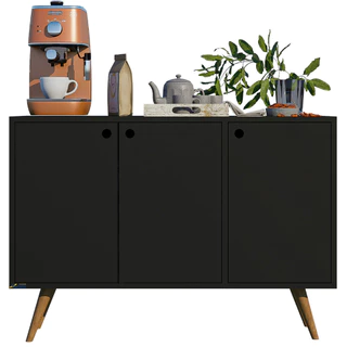 Buffet 3 Portas 90cm Para Cozinha e Sala de Jantar Móveis Bonatto