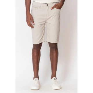 Bermuda Masculina Sarja Básica Polo Wear Bege Claro