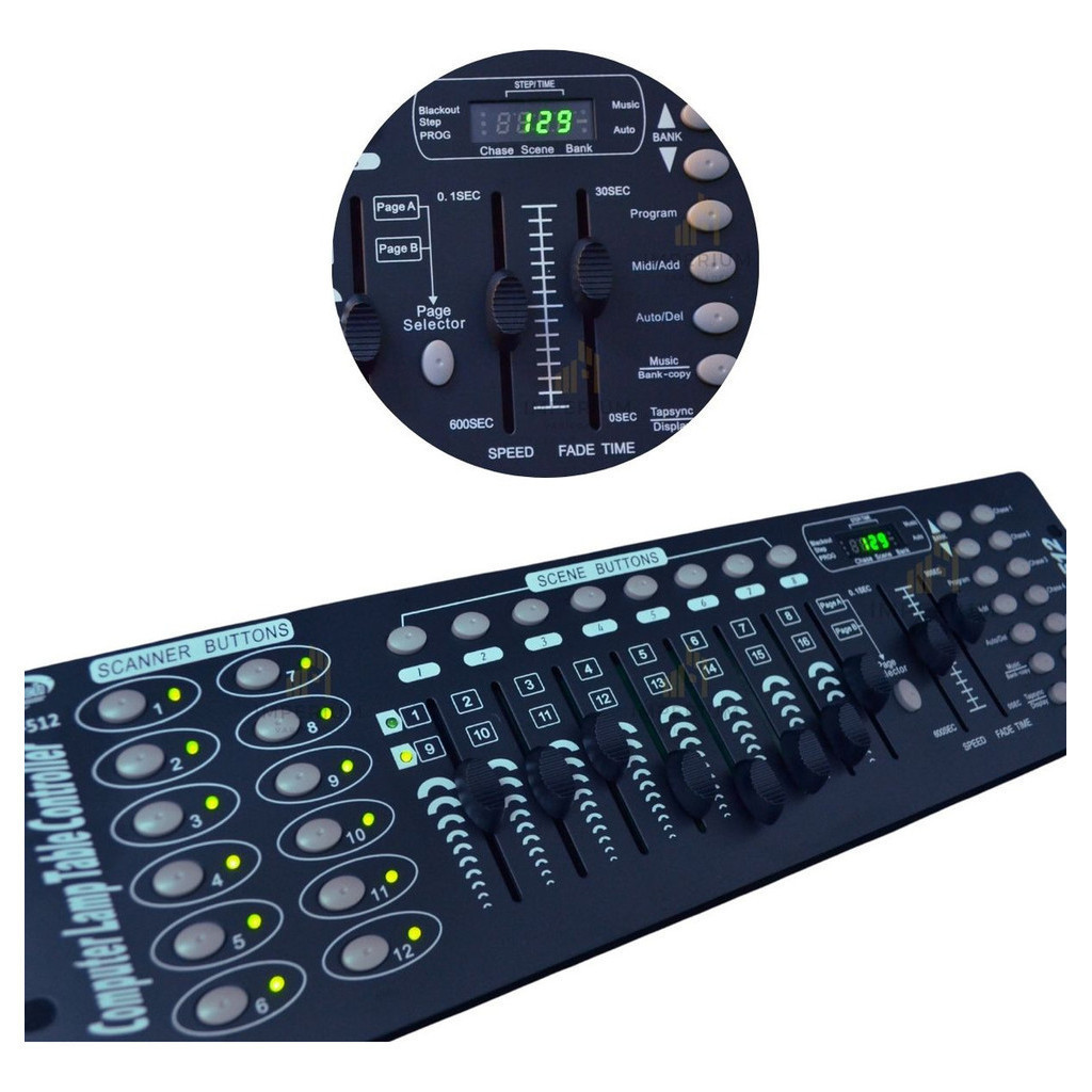 Mesa Dmx 512 Operator Profissional 192 Cenas Strobo Dj St512