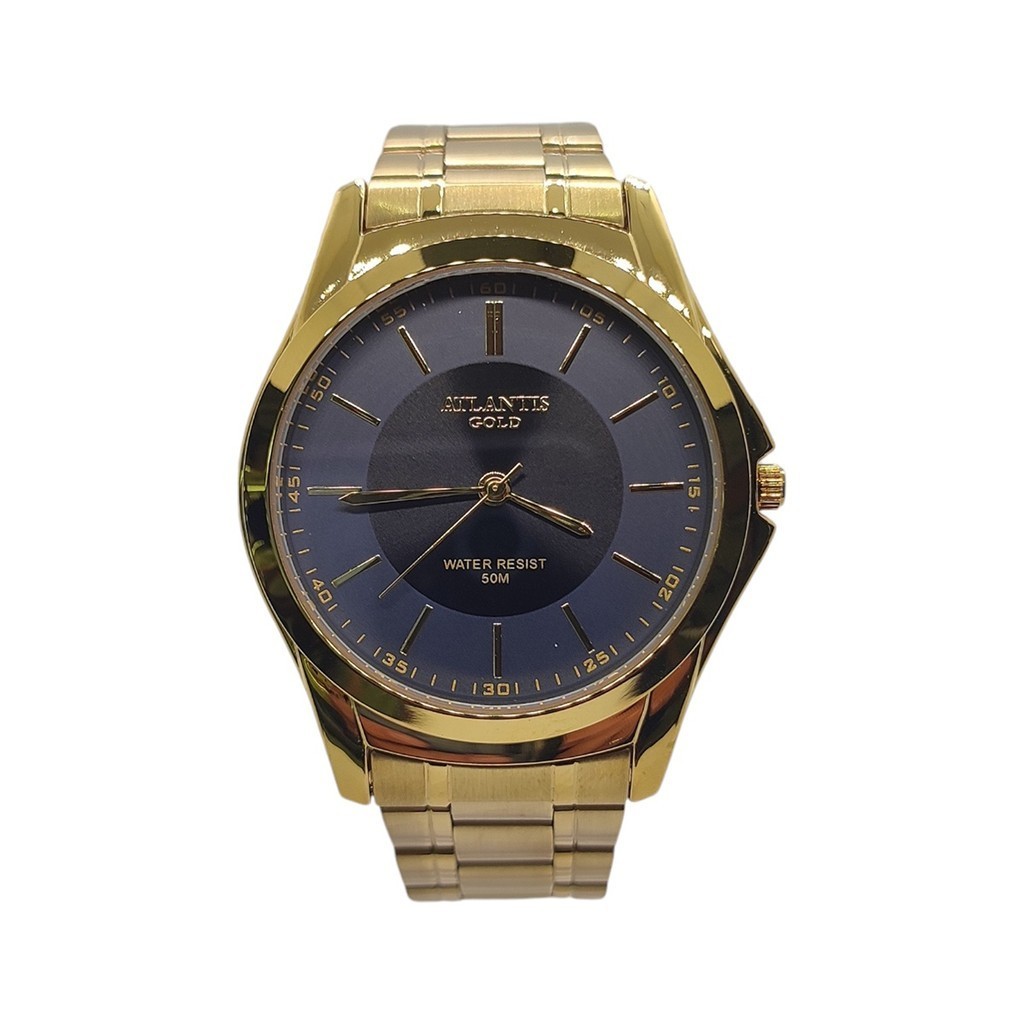 Relógio Atlantis Gold Masculino Dourado Resistente a Água