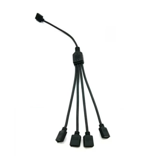 Cabo Splitter 1-4 Fan Hub Argb 3 Pinos 5v Endereçavel