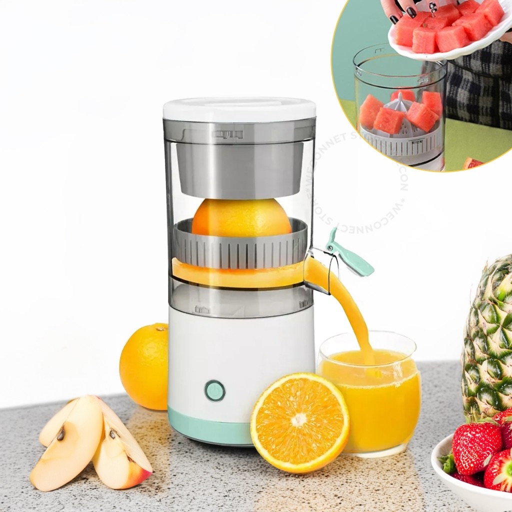 Espremedor De Laranja Elétrico Frutas Portátil Bivolt Extrator Recarregável USB