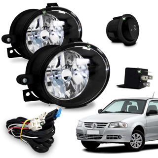Kit Farol Auxiliar Gol G4 2005 2006 2007 2008 2009 2010 2011 2012 2013 2014 Botao Tic Tac