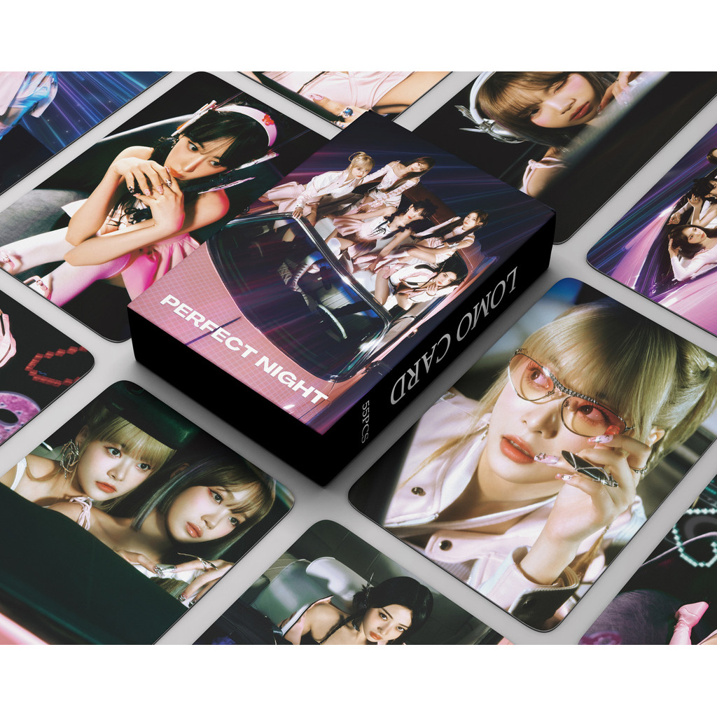 55pcs/box LE SSERAFIM CRAZY Mini Album EASY Photocards Lomo