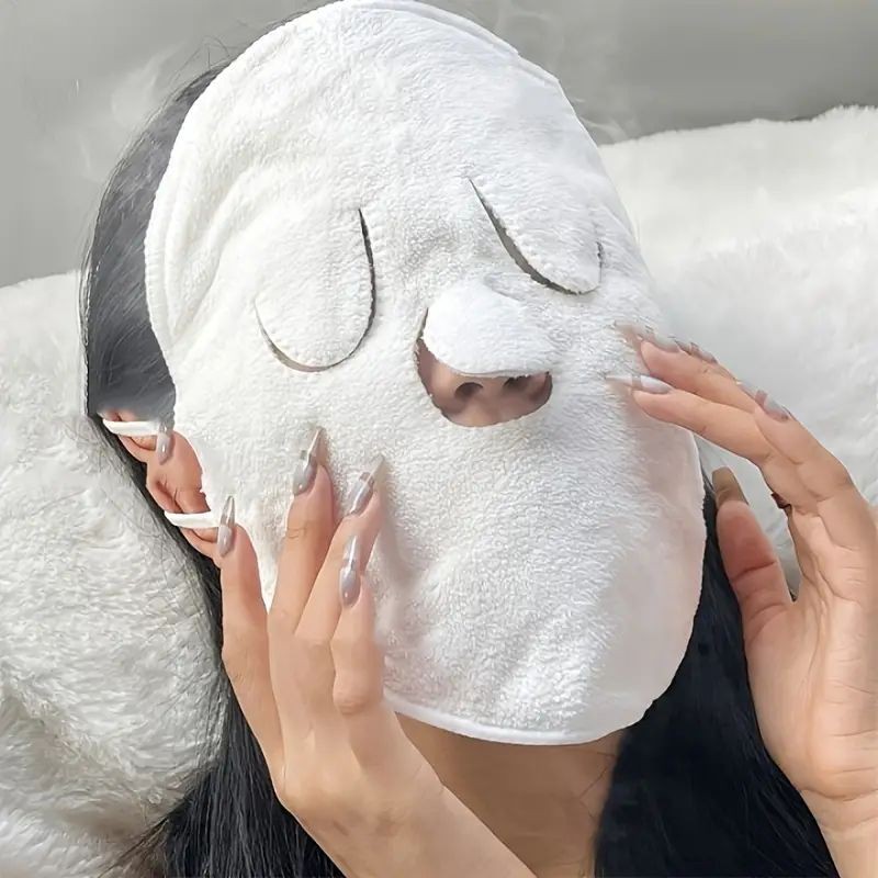 Toalha De Rosto Máscara Facial Compressa Quente Vapor Face De Reutilizável Para Hidratação De Cuidados Com A Pele