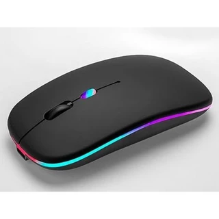Mouse Sem Fio com Bluetooth Recarregável Wireless Led Rgb Ergonômico