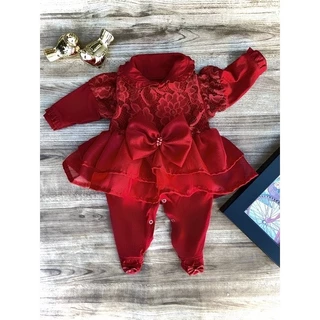 Macacão menina com vestido sobreposto