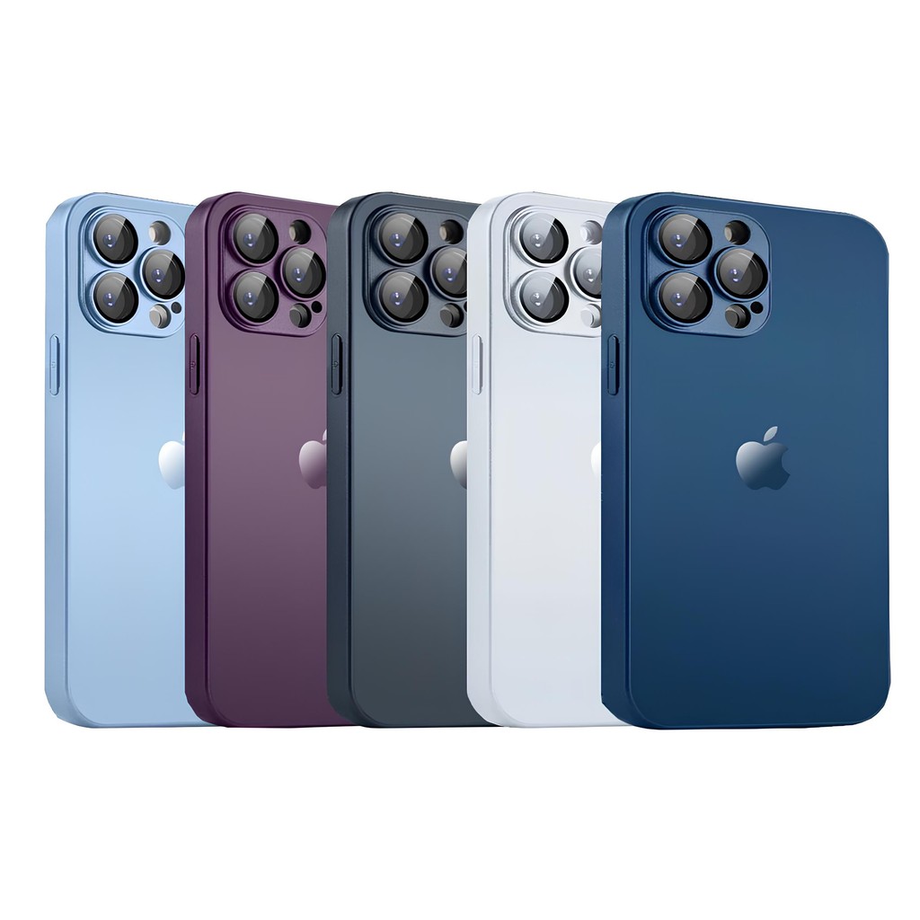 AG Capa De Vidro Fosco Para iPhone 11 12 13 14 Normal Pro e Pro Max ...