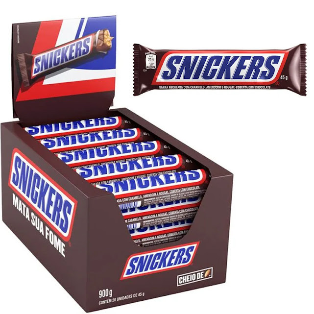 Chocolate Snickers 45gr C/20un - Mars | Shopee Brasil