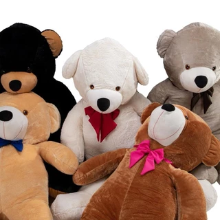 Urso De Pelúcia Gigante Antialérgico 1,10 cm Ursinho Teddy Com Laço - Pronta Entrega