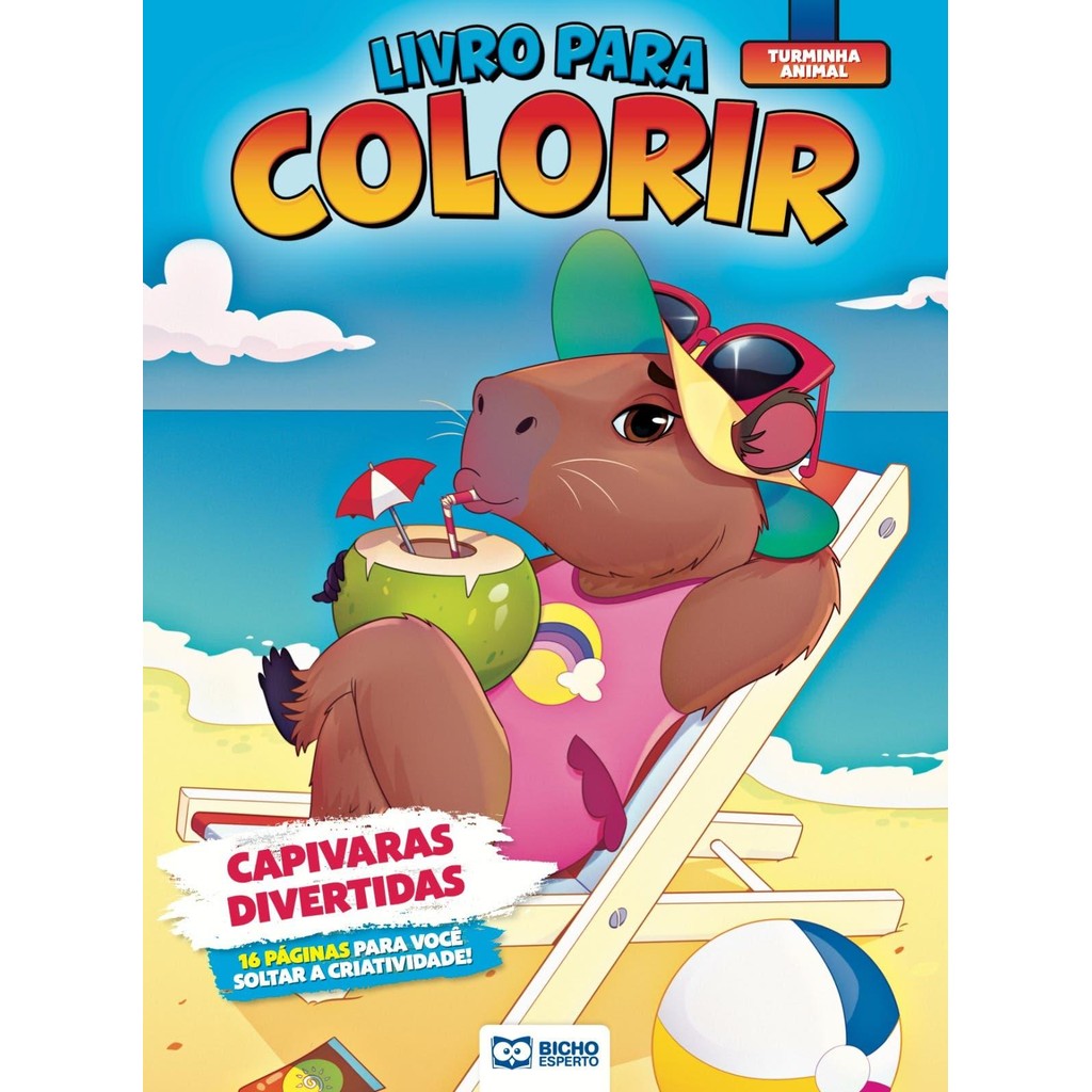 LIVRO DE COLORIR TURMINHA ANIMAL: CAPIVARAS DIVERTIDAS | Shopee Brasil
