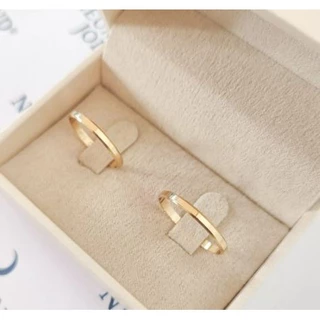 Par de Alianças 2mm chanfrada banhado a ouro 18k + Gravação nome e data COD-44