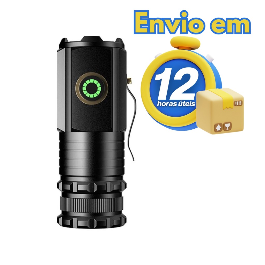 Mini Lanterna Tática 4 Leds T12 JY-9835 Super Potente Led EDC