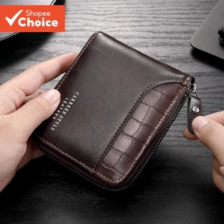 Carteira Masculina Com Zíper Colorido-Cartão Vintage De Couro PU De Grande Capacidade E Porta-Moedas em Oferta na Shopee