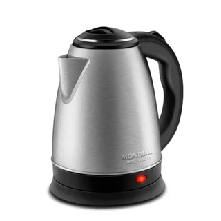 Chaleira Elétrica Mondial Premium 2L com Desligamento Automático 1200W Inox 220V - CE-06 em Oferta na Shopee