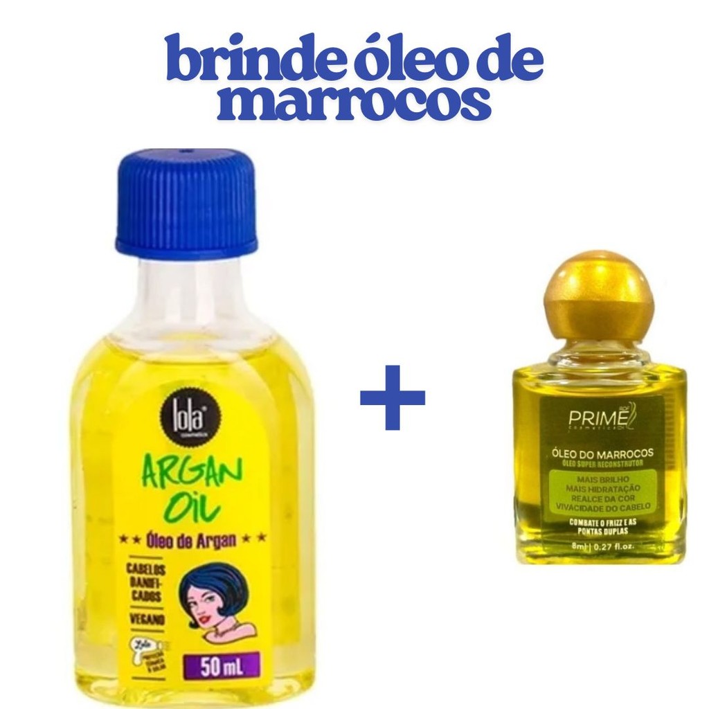Lola Cosmetics Argan Oil Oleo Reparador 50ml + BRINDE ÓLEO DE MARROCOS ...